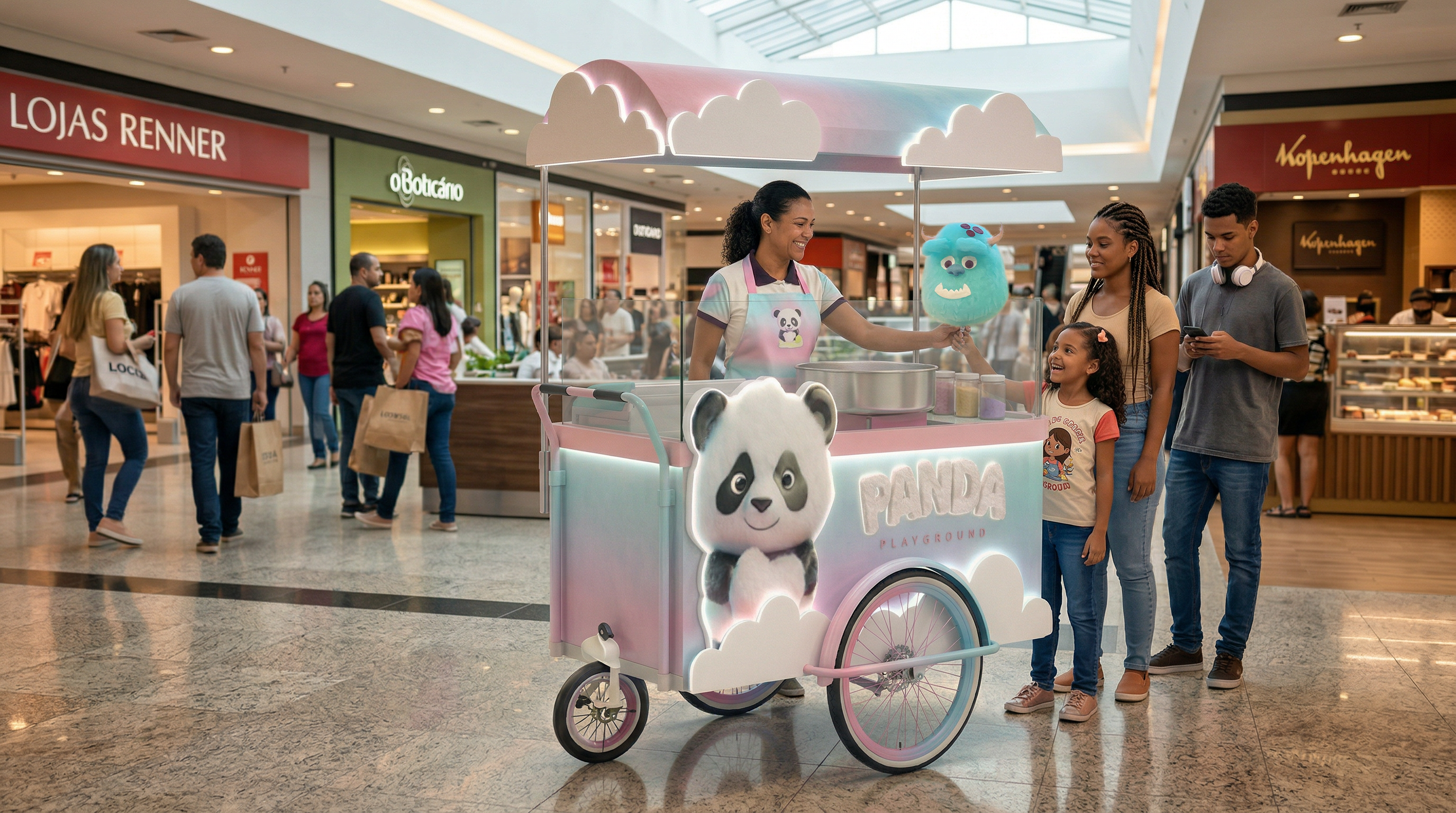 Carrinho de Festas Panda Playground